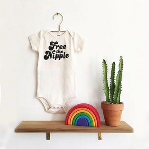 NWT Breastfeeding Lactation Graphic Tee Onsie Nursing Infant Free the Nipple